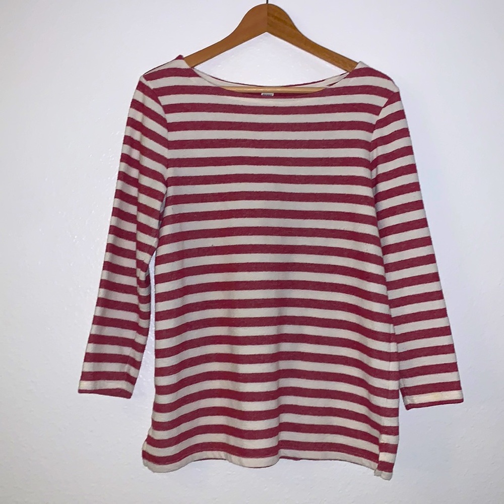 Old Navy Sweater Luxe Size M With White And Pink Stripes